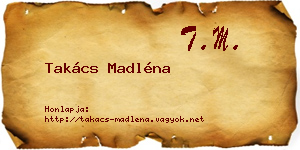 Takács Madléna névjegykártya