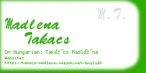 madlena takacs business card